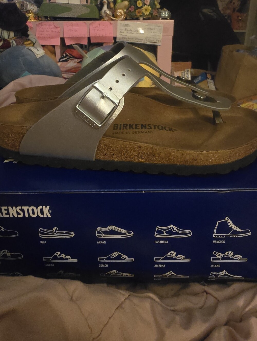 Silver Leather Birkenstocks